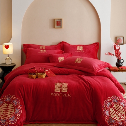 铭动家纺 2023新款婚庆四件套 花嫁