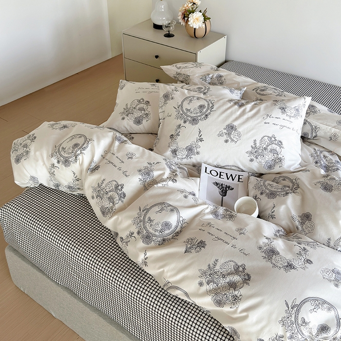 91家纺网 家纺一手货源 找家纺 怡家居 2023全棉印花四件套 锦绣