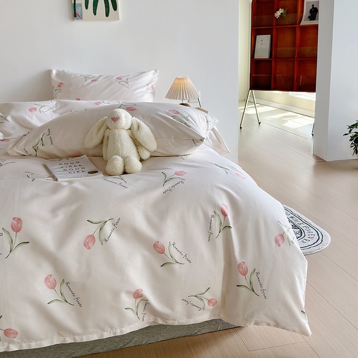 91家纺网 家纺一手货源 找家纺 怡家居 2023全棉印花四件套 花晴