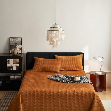 91家纺网 家纺一手货源 找家纺 （总）安莱生活 2023新品独家专版高端冰丝条绒床盖毯