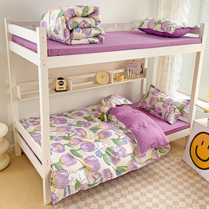 91家纺网 家纺一手货源 找家纺 （总）贝扬思家纺 2023新款亲肤棉美棉芦荟棉三件套美棉（7月）学生宿舍床