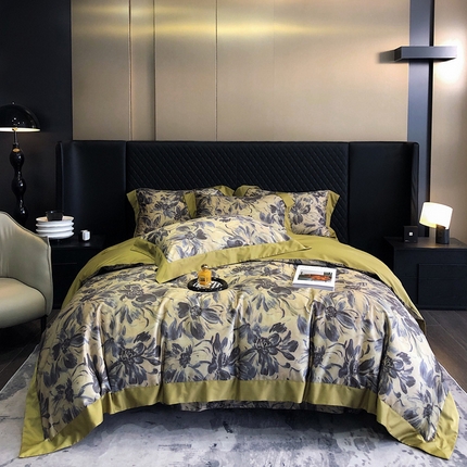 91家纺网 家纺一手货源 找家纺 （总）爱缦 2023新款100支澳棉长绒棉印花四件套