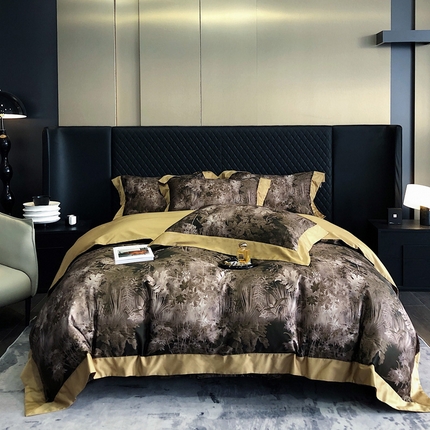 爱缦 2023新款100支澳棉长绒棉印花四件套 春屿