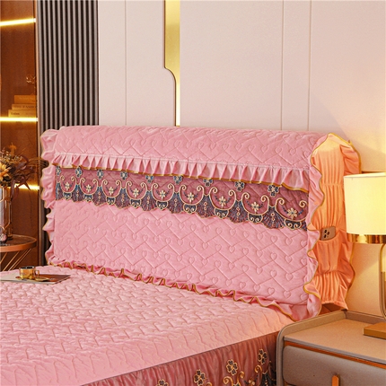 新款心心相印蕾丝款床头罩 心心相印蕾丝款-粉玉