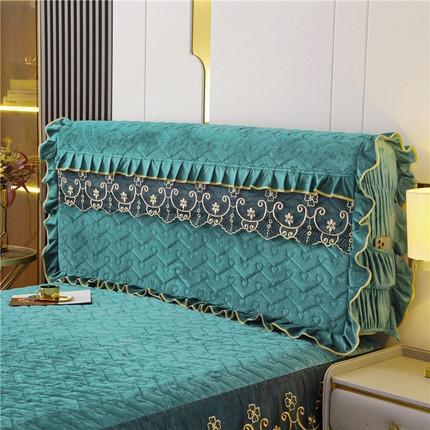 新款心心相印蕾丝款床头罩 心心相印蕾丝款-翡翠绿