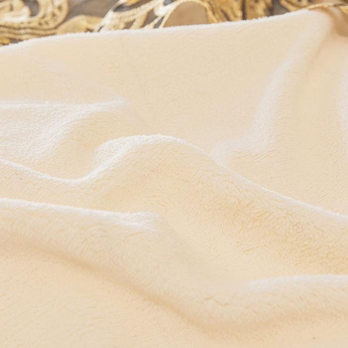 91家纺网 家纺一手货源 找家纺 虹星家纺 2023新款牛奶绒夹棉蕾丝可拆卸床裙系列四件套 梦幻巴黎 奶白