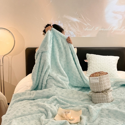 91家纺网 家纺一手货源 找家纺 秀色 2025新款A类冬季600g双面加厚保暖兔毛毯子午睡空调毯沙发毯盖毯-朵拉 朵拉-碳灰