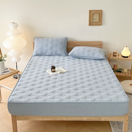 91家纺网 家纺一手货源 找家纺 （总）尊康家纺（原磊科） 2024新款全棉色织大豆夹棉床笠防水床笠-浓情蜜意