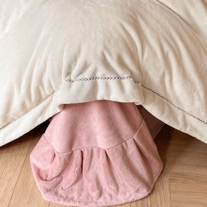 91家纺网 家纺一手货源 找家纺 （总）秀色家纺 2025新款专版ins风熊猫花花双面牛奶绒四件套冬季