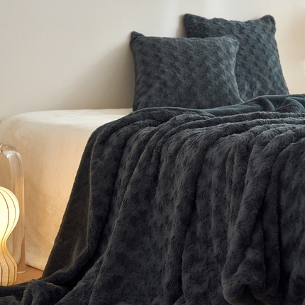 91家纺网 家纺一手货源 找家纺 秀色 2025新款A类冬季600g双面加厚保暖兔毛毯子午睡空调毯沙发毯盖毯-朵拉 朵拉－可可