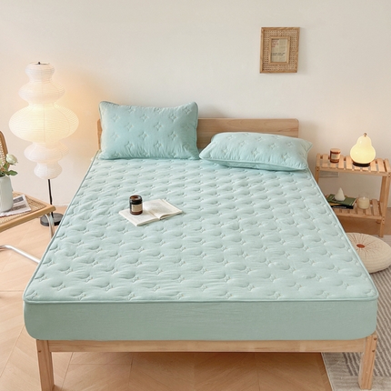 91家纺网 家纺一手货源 找家纺 （总）尊康家纺（原磊科） 2024新款全棉色织大豆夹棉床笠防水床笠-浓情蜜意