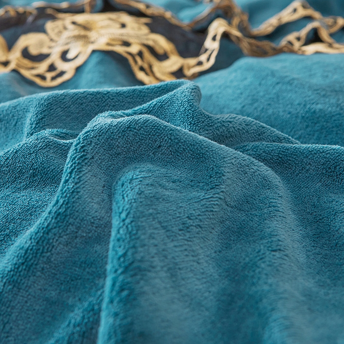 91家纺网 家纺一手货源 找家纺 虹星家纺 2023新款牛奶绒夹棉蕾丝可拆卸床裙系列四件套 梦幻巴黎 海兰