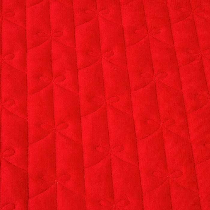 91家纺网 家纺一手货源 找家纺 虹星家纺 2023新款牛奶绒夹棉蕾丝可拆卸床裙系列单床裙 梦幻巴黎 大红