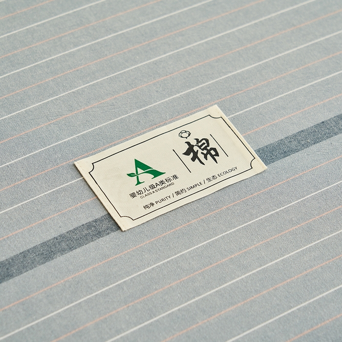 91家纺网 家纺一手货源 找家纺 21度C 2024新款色织全棉水洗棉床笠 流年灰