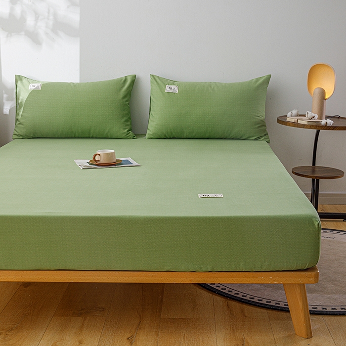 91家纺网 家纺一手货源 找家纺 宝时兰 2024新款A类加厚全棉床笠-纯色款 简纯-香草绿