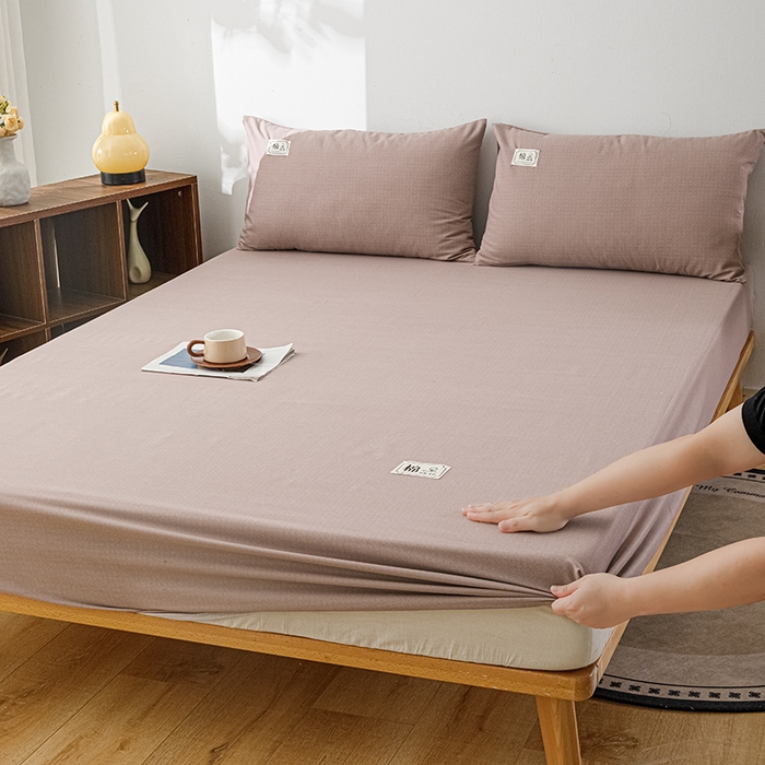 91家纺网 家纺一手货源 找家纺 宝时兰 2024新款A类加厚全棉床笠-纯色款 简纯-卡其