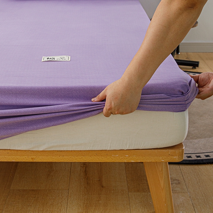 91家纺网 家纺一手货源 找家纺 宝时兰 2024新款A类加厚全棉床笠-纯色款 简纯-紫