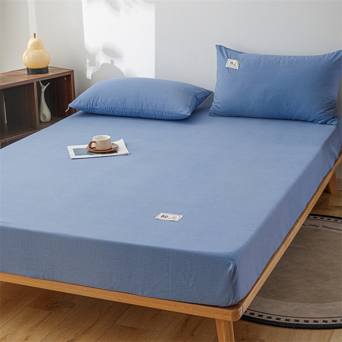 91家纺网 家纺一手货源 找家纺 宝时兰 2024新款A类加厚全棉床笠-纯色款 简纯-蓝