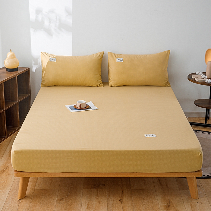 91家纺网 家纺一手货源 找家纺 宝时兰 2024新款A类加厚全棉床笠-纯色款 简纯-黄