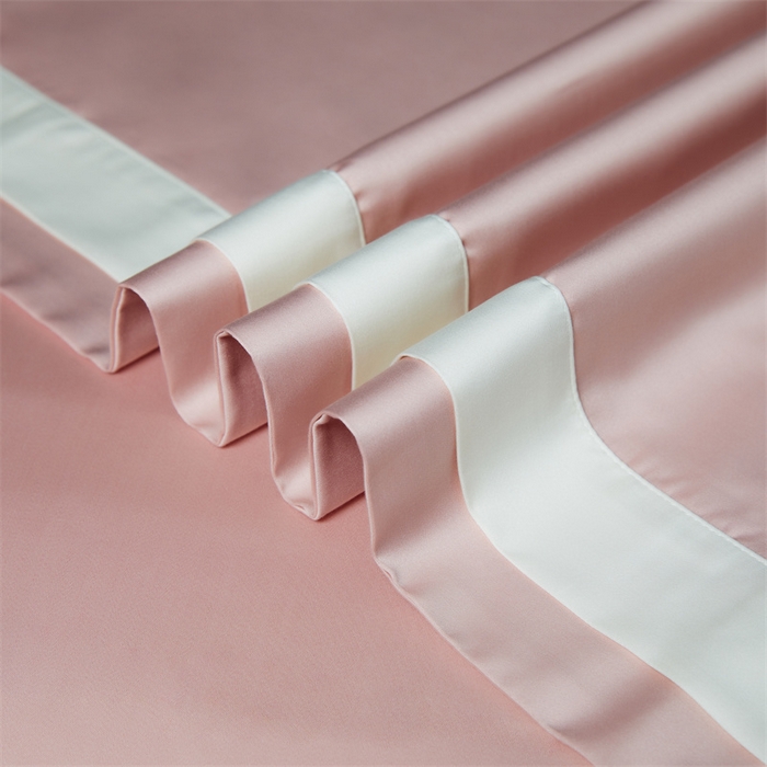 91家纺网 家纺一手货源 找家纺 缔缦 2023新款定织新布种S140系列四件套-赫本 微醺粉