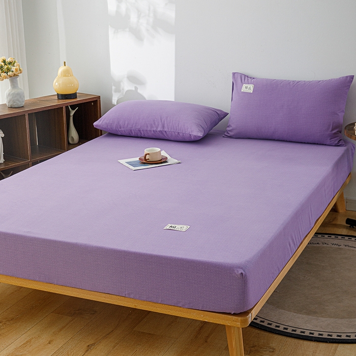 91家纺网 家纺一手货源 找家纺 宝时兰 2024新款A类加厚全棉床笠-纯色款 简纯-紫