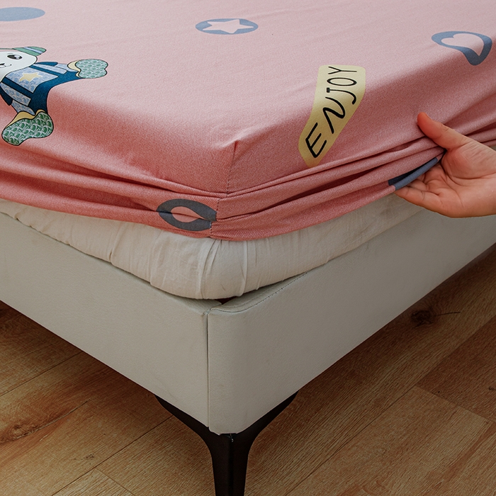 91家纺网 家纺一手货源 找家纺 宝时兰 2025新款A类加厚全棉床笠-印花款 兔梦心语