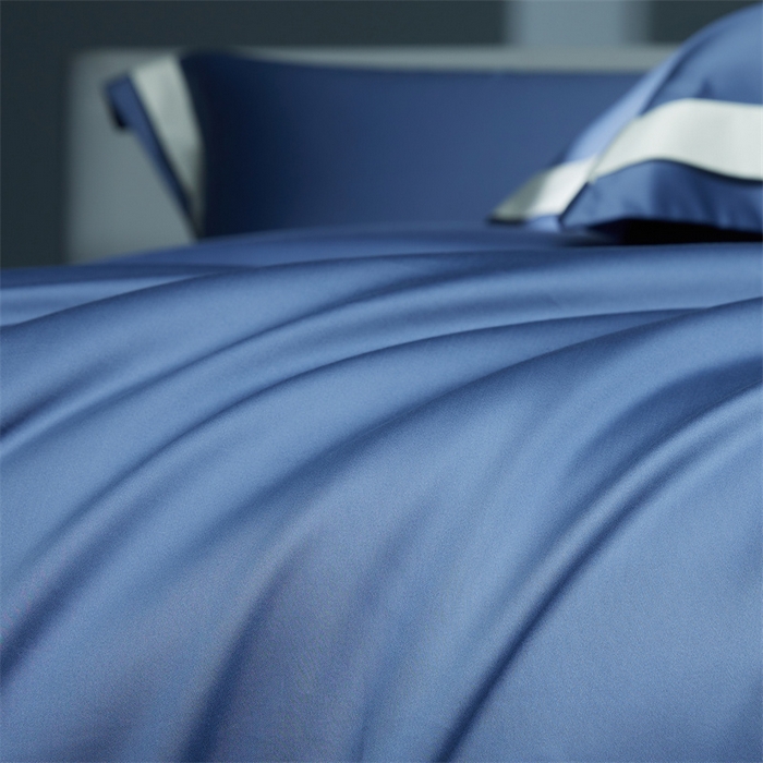 91家纺网 家纺一手货源 找家纺 缔缦 2023新款定织新布种S140系列四件套-赫本 宾利蓝