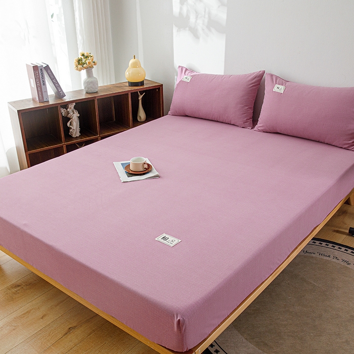 91家纺网 家纺一手货源 找家纺 宝时兰 2024新款A类加厚全棉床笠-纯色款 简纯-豆沙