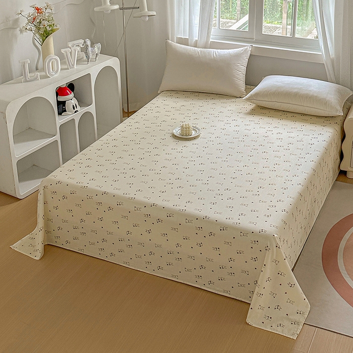 91家纺网 家纺一手货源 找家纺 元元被芯 2023新款全棉直角印花床单 可比小兔