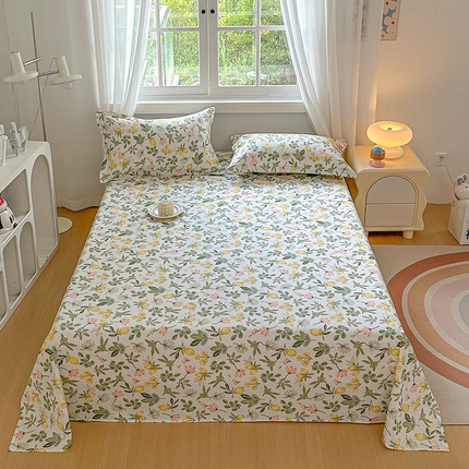 元元被芯 2023新款全棉直角印花床单 芭提雅