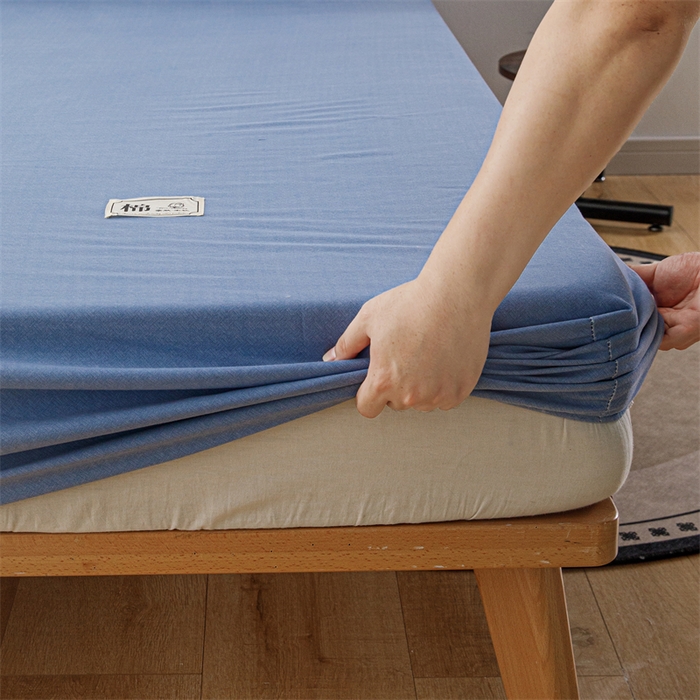 91家纺网 家纺一手货源 找家纺 宝时兰 2024新款A类加厚全棉床笠-纯色款 简纯-蓝