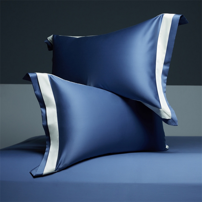 91家纺网 家纺一手货源 找家纺 缔缦 2023新款定织新布种S140系列四件套-赫本 宾利蓝