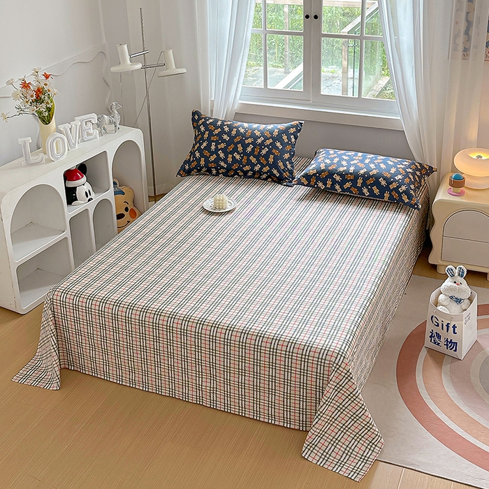 91家纺网 家纺一手货源 找家纺 元元被芯 2023新款全棉直角印花床单 【B】熊本