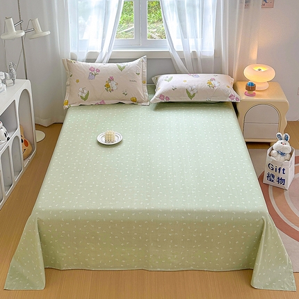 元元被芯 2023新款全棉直角印花床单 【B】花花兔