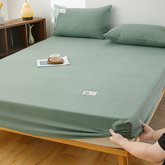 91家纺网 家纺一手货源 找家纺 宝时兰 2024新款A类加厚全棉床笠-纯色款 简纯-绿