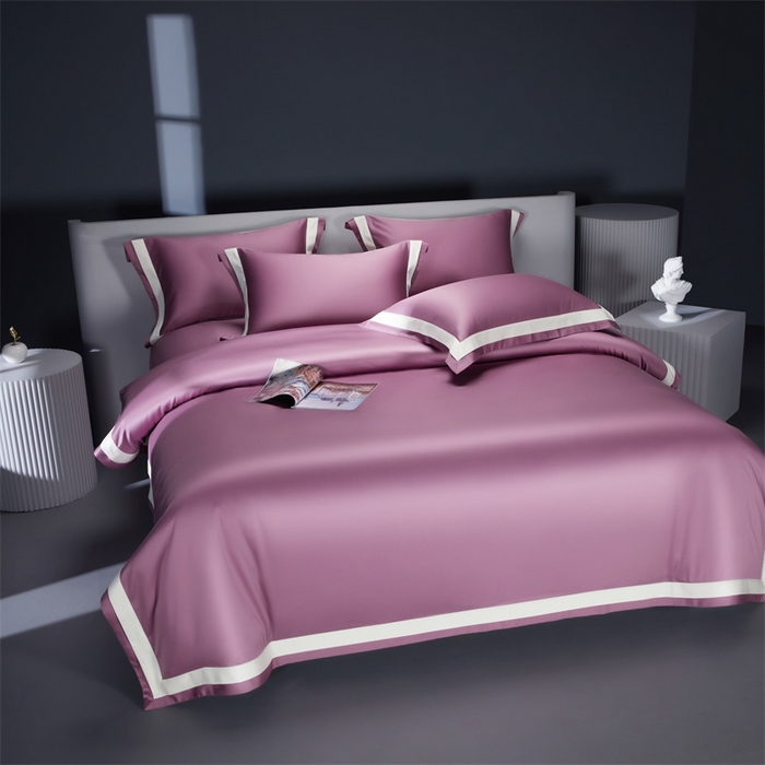 91家纺网 家纺一手货源 找家纺 缔缦 2023新款定织新布种S140系列四件套-赫本 紫罗兰