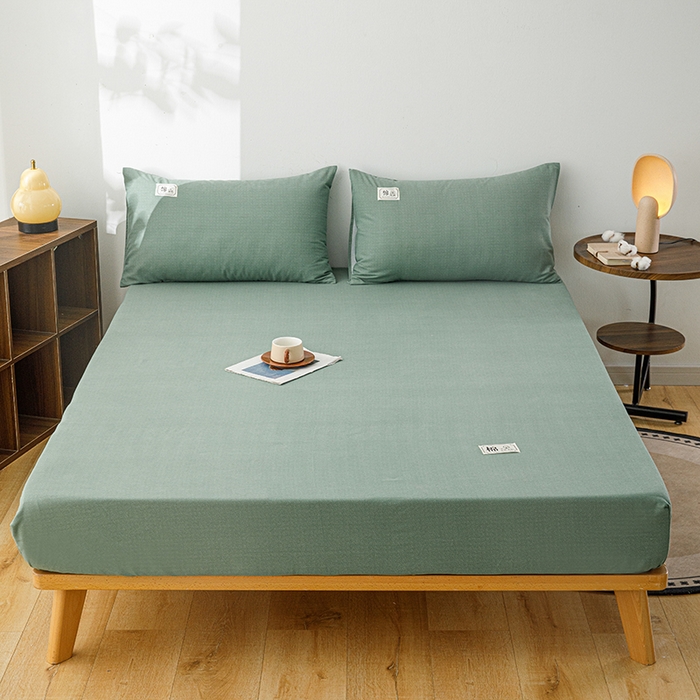 91家纺网 家纺一手货源 找家纺 宝时兰 2024新款A类加厚全棉床笠-纯色款 简纯-绿