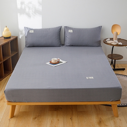 宝时兰 2024新款A类加厚全棉床笠-纯色款 简纯-灰