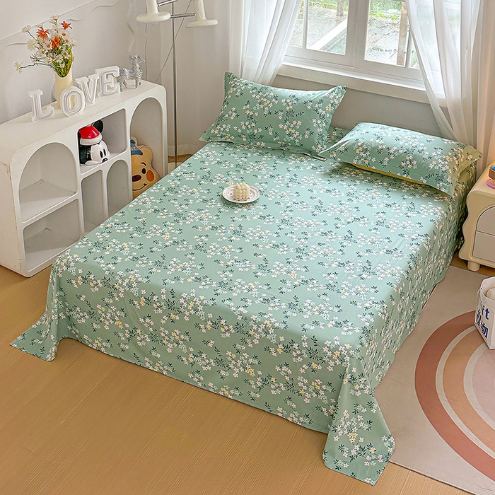 91家纺网 家纺一手货源 找家纺 元元被芯 2023新款全棉直角印花床单 流璃