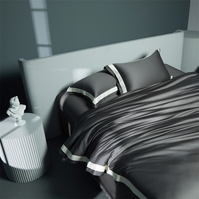 91家纺网 家纺一手货源 找家纺 缔缦 2023新款定织新布种S140系列四件套-赫本 盛棕灰