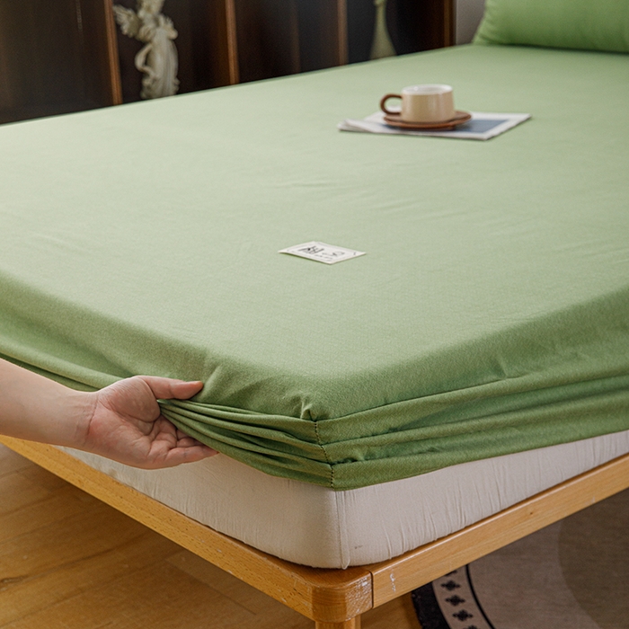 91家纺网 家纺一手货源 找家纺 宝时兰 2024新款A类加厚全棉床笠-纯色款 简纯-香草绿