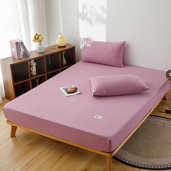 91家纺网 家纺一手货源 找家纺 宝时兰 2024新款A类加厚全棉床笠-纯色款 简纯-豆沙