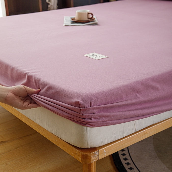 91家纺网 家纺一手货源 找家纺 宝时兰 2024新款A类加厚全棉床笠-纯色款 简纯-豆沙