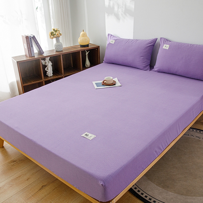 91家纺网 家纺一手货源 找家纺 宝时兰 2024新款A类加厚全棉床笠-纯色款 简纯-紫