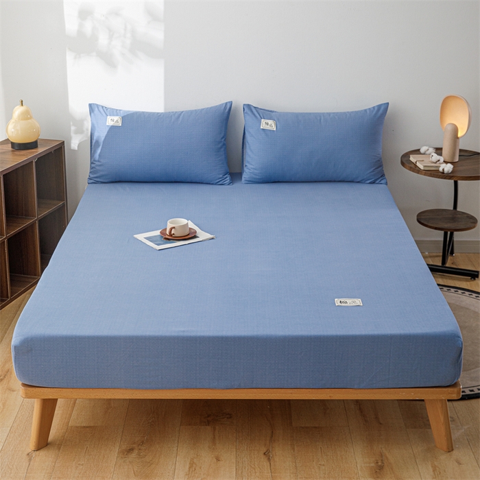 91家纺网 家纺一手货源 找家纺 宝时兰 2024新款A类加厚全棉床笠-纯色款 简纯-蓝