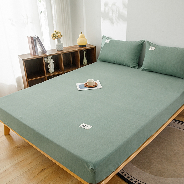 91家纺网 家纺一手货源 找家纺 宝时兰 2024新款A类加厚全棉床笠-纯色款 简纯-绿