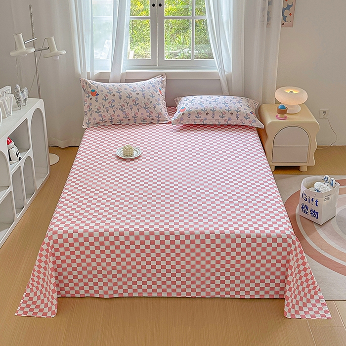 91家纺网 家纺一手货源 找家纺 元元被芯 2023新款全棉直角印花床单 【B版】蜜糖花语