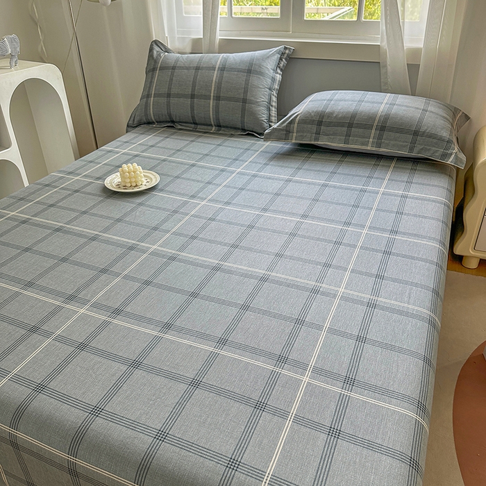 91家纺网 家纺一手货源 找家纺 元元被芯 2023新款全棉直角印花床单 北欧格