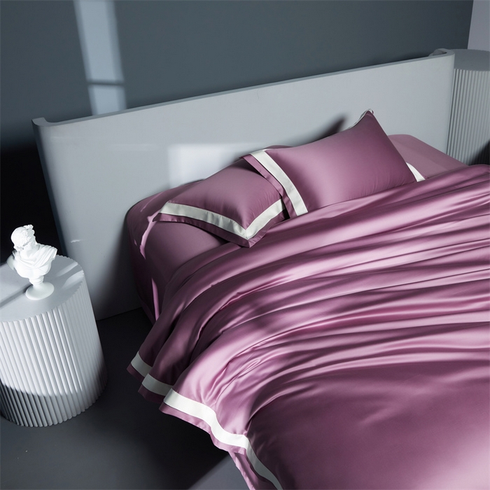 91家纺网 家纺一手货源 找家纺 缔缦 2023新款定织新布种S140系列四件套-赫本 紫罗兰