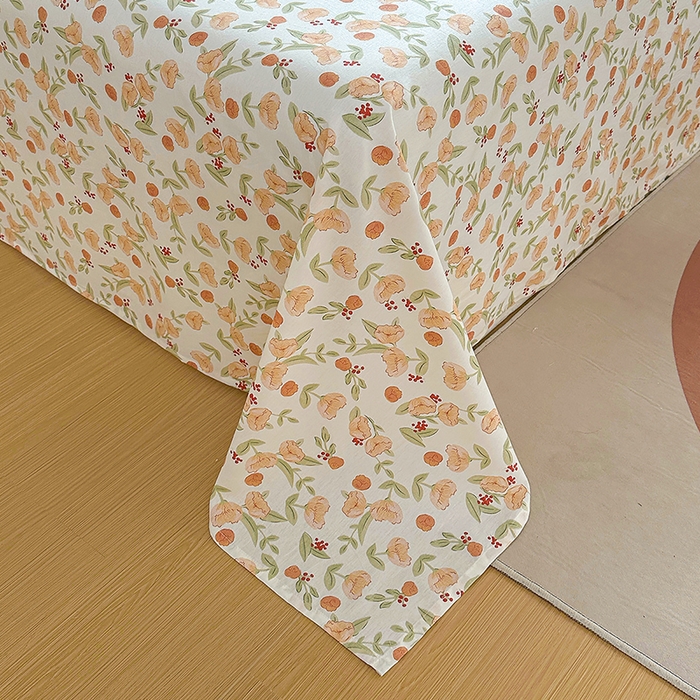 91家纺网 家纺一手货源 找家纺 元元被芯 2023新款全棉直角印花床单 花千朵